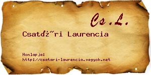 Csatári Laurencia névjegykártya